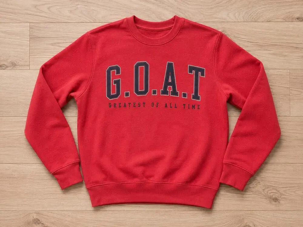Carter’s Boys G.O.A.T. Greatest of All Time Red Crewneck Sweatshirt Size 6/6A